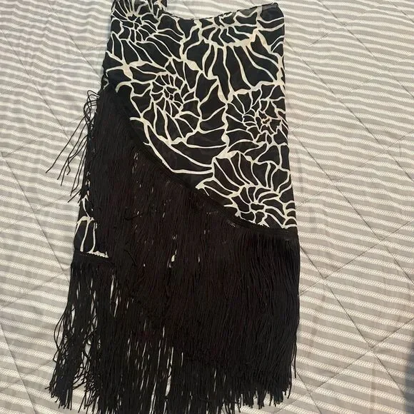 Antonio Melani M.G. Style Augustine Fringe Pareo Sarong Swimsuit Cover-Up - Picture 4 of 4